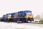 CSX 558 & 7670 lead a train down track 3